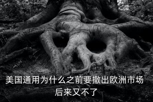 為什么美國(guó)實(shí)現(xiàn)了統(tǒng)一歐洲卻沒有，美國(guó)通用為什么之前要撤出歐洲市場(chǎng) 后來又不了