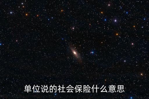 單位社保是什么，單位說的社會保險(xiǎn)什么意思