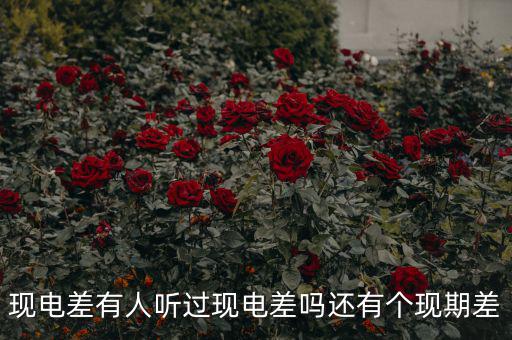 什么是現(xiàn)期差，現(xiàn)電差有人聽過現(xiàn)電差嗎還有個現(xiàn)期差