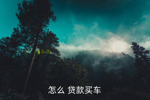 怎么 貸款買(mǎi)車(chē)