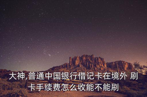 大神,普通中國(guó)銀行借記卡在境外 刷卡手續(xù)費(fèi)怎么收能不能刷