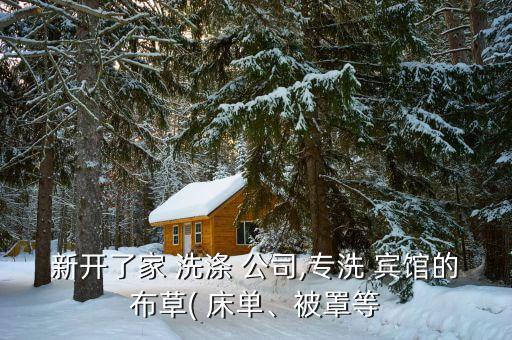 新開了家 洗滌 公司,專洗 賓館的布草( 床單、被罩等
