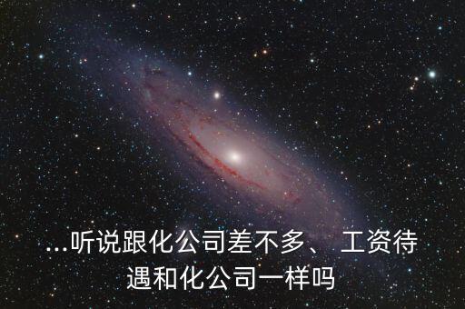 ...聽說跟化公司差不多、 工資待遇和化公司一樣嗎