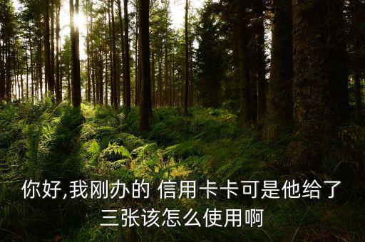 你好,我剛辦的 信用卡卡可是他給了三張該怎么使用啊