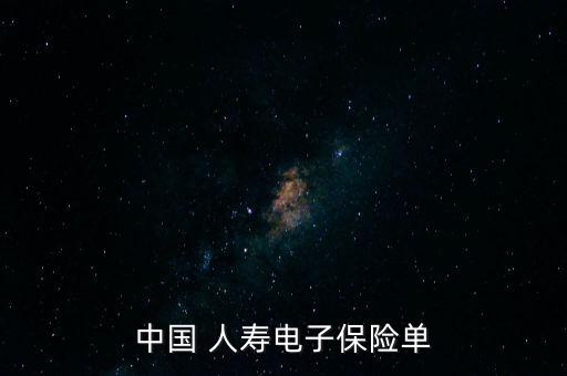 中國 人壽電子保險單
