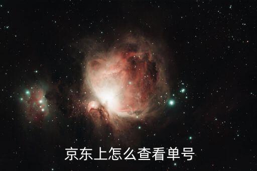  京東上怎么查看單號