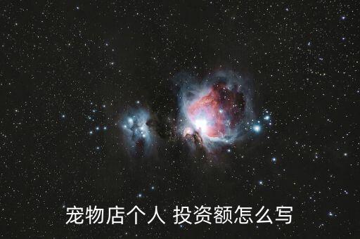 投資規(guī)模怎么寫,寵物店投資建筑規(guī)?？商顚懡ㄖ偨痤~