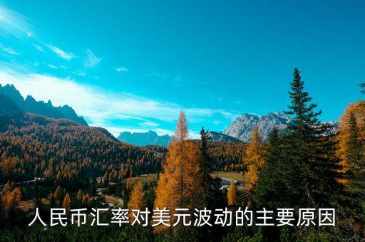 人民幣匯率對(duì)美元波動(dòng)的主要原因