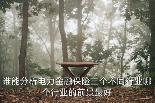 誰能分析電力金融保險三個不同行業(yè)哪個行業(yè)的前景最好