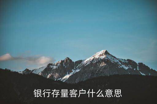 存量存款是什么意思，銀行存量客戶什么意思