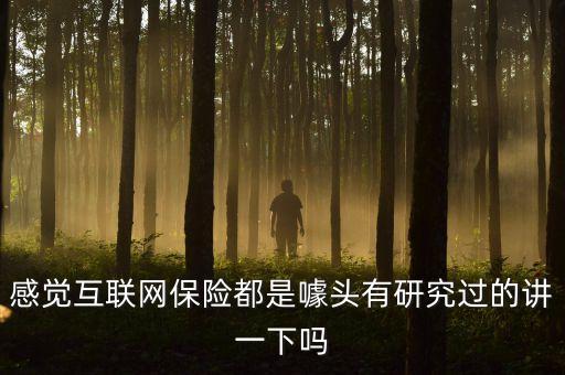 感覺(jué)互聯(lián)網(wǎng)保險(xiǎn)都是噱頭有研究過(guò)的講一下嗎