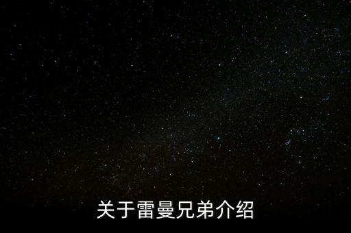 關于雷曼兄弟介紹