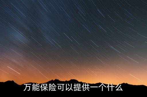 萬能保險(xiǎn)可以提供一個(gè)什么