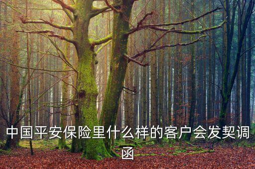 中國平安保險里什么樣的客戶會發(fā)契調(diào)函