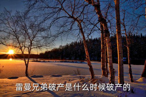 雷曼兄弟什么時(shí)候破產(chǎn)，雷曼兄弟什么時(shí)候倒閉的