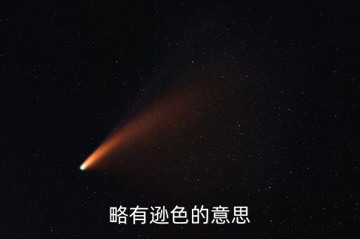 略差什么意思，略輸文彩的略是甚么意思
