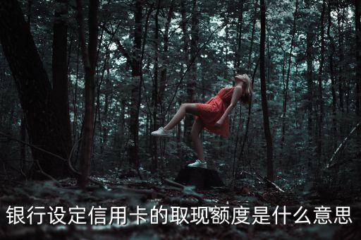 取現(xiàn)額度是什么意思，銀行設(shè)定信用卡的取現(xiàn)額度是什么意思