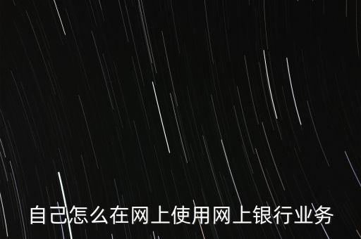 自己怎么在網(wǎng)上使用網(wǎng)上銀行業(yè)務(wù)
