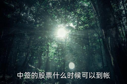 中簽新股什么時(shí)候到賬，中簽的股票什么時(shí)候可以到帳