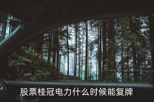 桂冠電力什么時(shí)候重組，桂冠電力600236何時(shí)復(fù)盤