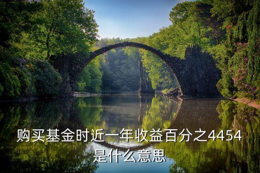 基金近一年收益是什么意思，基金近一年收益率是什么意思在支付寶的螞蟻聚寶上看到的