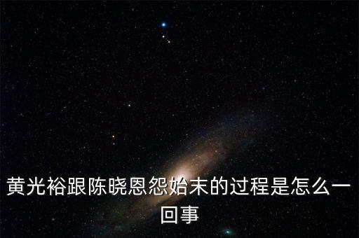 陳曉為什么背叛黃光裕，黃光裕和陳曉的恩怨