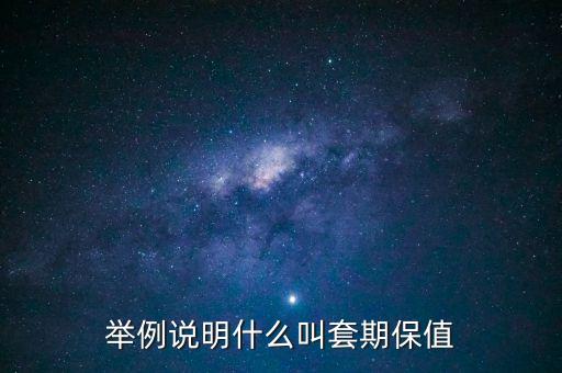 舉例說明什么叫套期保值
