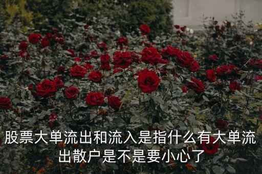 股票大單流出代表什么，超大單流出說明什么