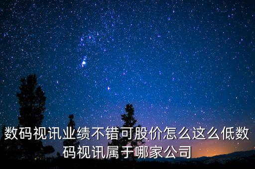 數(shù)碼視訊業(yè)績(jī)不錯(cuò)可股價(jià)怎么這么低數(shù)碼視訊屬于哪家公司