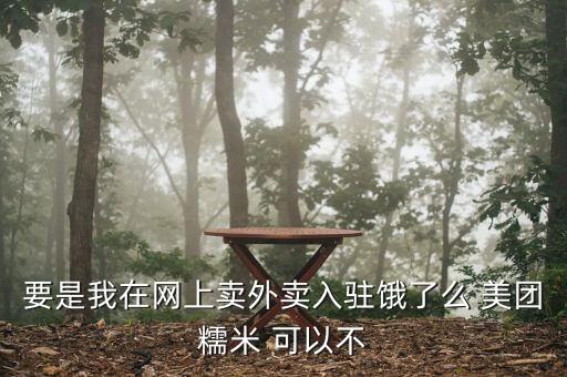 要是我在網(wǎng)上賣外賣入駐餓了么 美團糯米 可以不