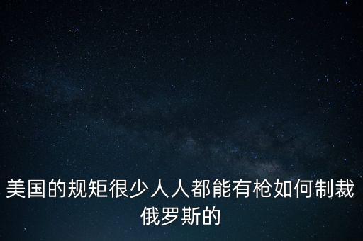 美國(guó)的規(guī)矩很少人人都能有槍如何制裁俄羅斯的