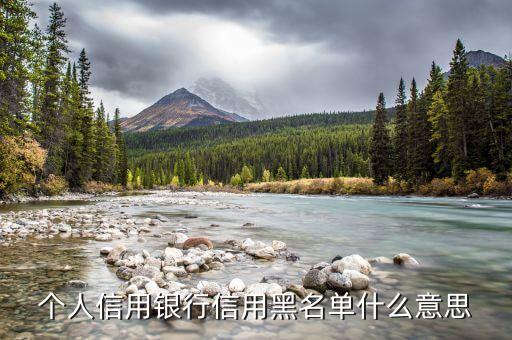 什么是信用卡黑名單，個(gè)人信用銀行信用黑名單什么意思