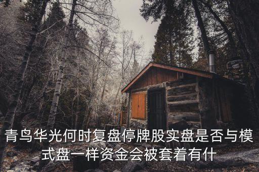 青鳥華光什么時候復(fù)牌，000560各位大神知道啥時候復(fù)牌