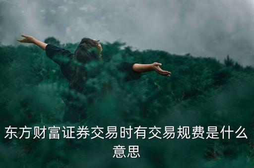 股票交易規(guī)費是什么，股票交易中的交易規(guī)費是怎么回事按什么標準收廣發(fā)證券  搜