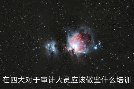 在四大對(duì)于審計(jì)人員應(yīng)該做些什么培訓(xùn)