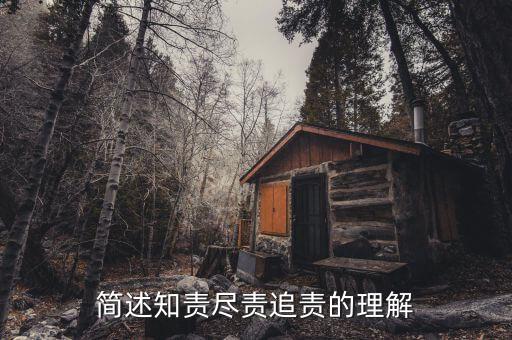 什么是追責(zé)，簡述知責(zé)盡責(zé)追責(zé)的理解