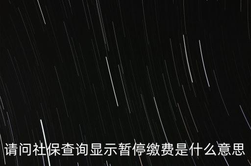 全國(guó)社保基金暫停什么意思，社保停保是什么意思