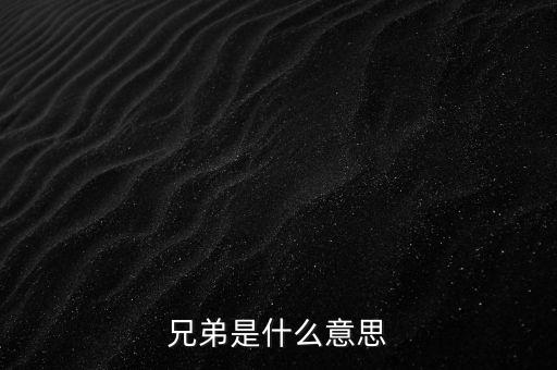 同志加兄弟是什么意思，borther是什么意思