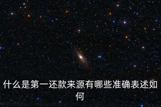 什么是第一還款來源有哪些準(zhǔn)確表述如何