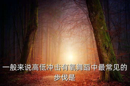 一般來說高低沖擊有氧舞蹈中最常見的步伐是