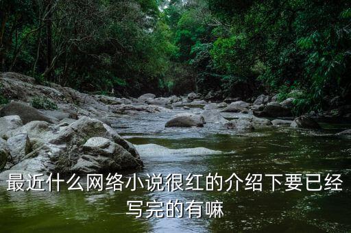 最近什么網(wǎng)絡(luò)小說很紅的介紹下要已經(jīng)寫完的有嘛