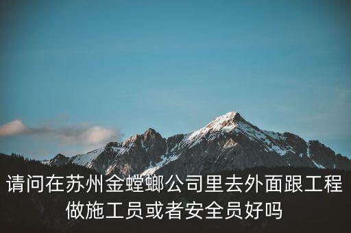 請(qǐng)問在蘇州金螳螂公司里去外面跟工程做施工員或者安全員好嗎