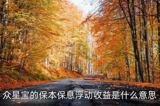 眾星寶的保本保息浮動(dòng)收益是什么意思