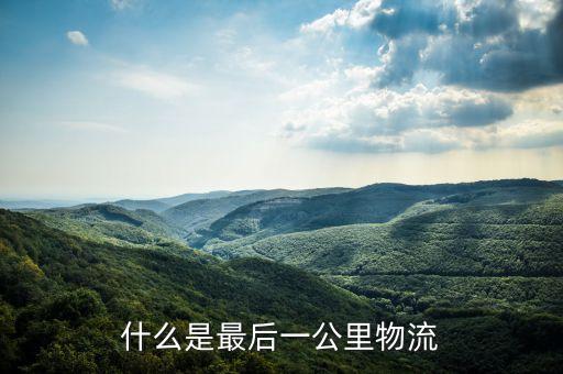 什么時候提出快遞最后1公里，什么是最后一公里物流