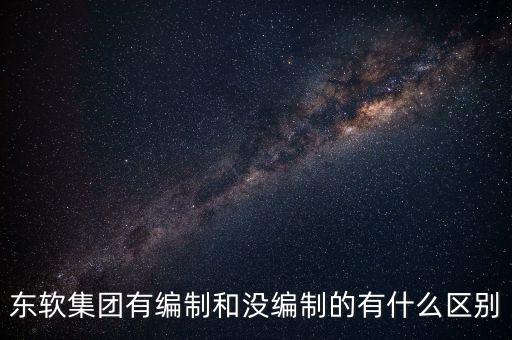 東軟集團有編制和沒編制的有什么區(qū)別