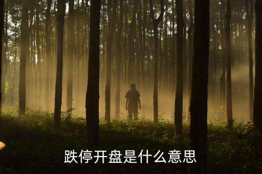 開(kāi)盤(pán)跌停是什么意思，以跌停價(jià)開(kāi)盤(pán) 是啥意思