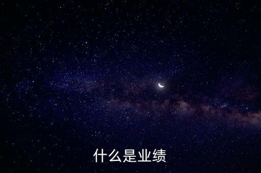 什么是業(yè)績