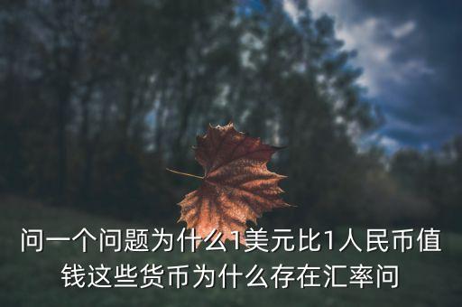 美國為什么匯率，為什么美元比人民幣