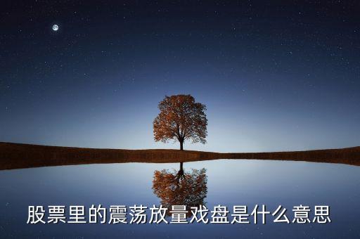 放量上下震蕩說明什么，股票里的震蕩放量戲盤是什么意思