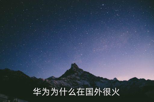 華為為什么在國外很火
